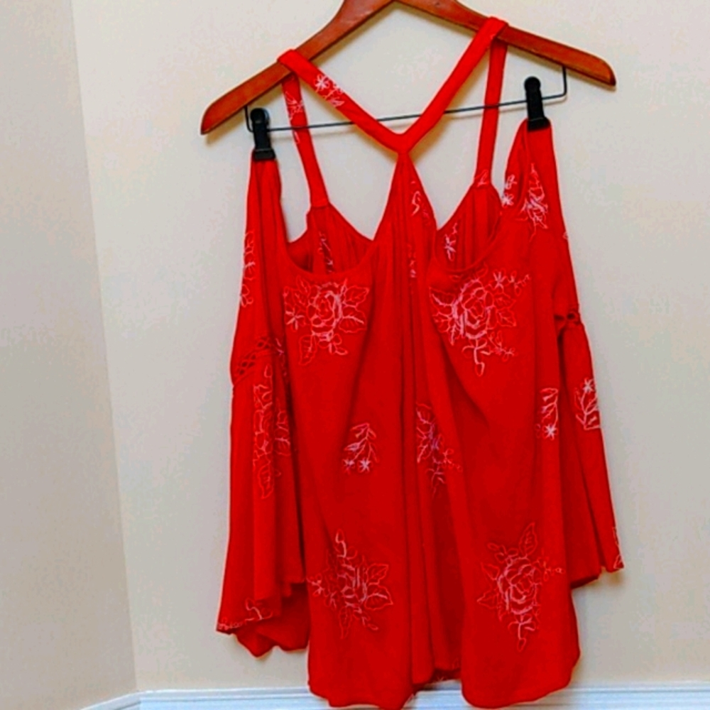 Blushing Heart Embroidered Top